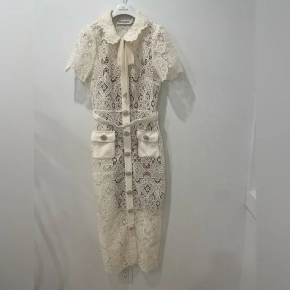 Self-Portrait White Lace Dress - Picture 3 of 5